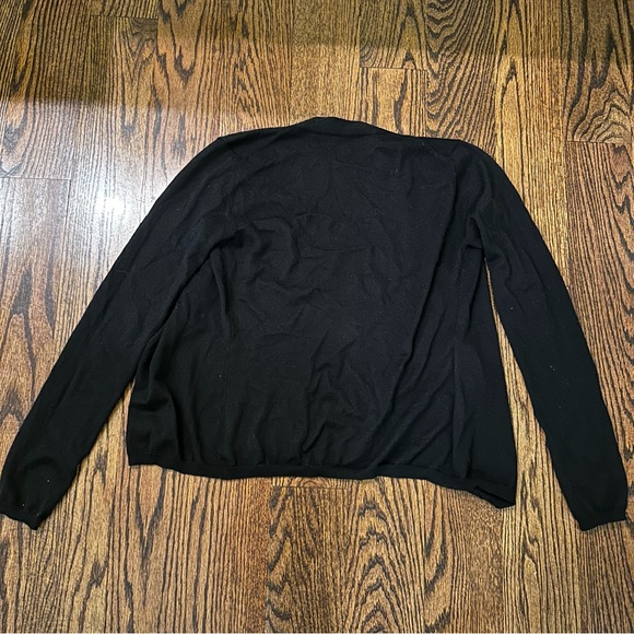 MIU MIU Cashmere Silk Black Button-Up Cardigan size 36 XS lightweight V neck - Picture 9 of 11